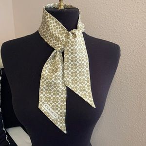 Coach beige logo purse scarf